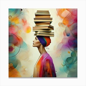 Surreal Balance of Knowledge and Artistry Canvas Print