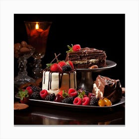 Chocolate Desserts Canvas Print