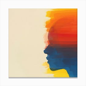 Silhouette Of A Person in Pride Colours Canvas Print