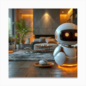 Robot In The Living Room 2 Canvas Print