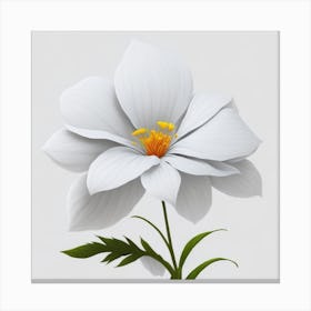 White Flower myluckycharm Canvas Print