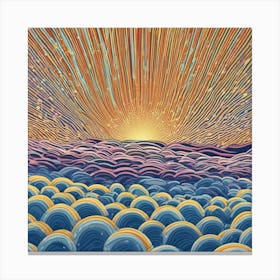 Pointillist rays Canvas Print