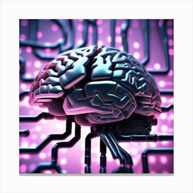 Brain On Circuit Board 3 Canvas Print