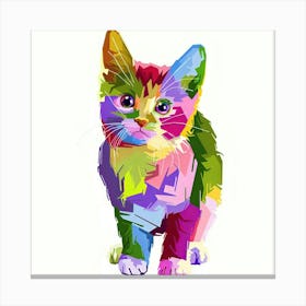 Colorful Kitten Canvas Print