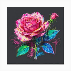 Rose Painting Canvas Print