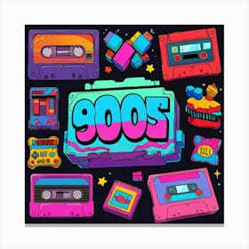 90s Retro Canvas Print