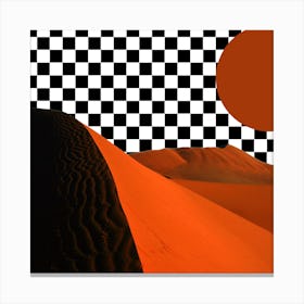 Classic Checkered Desert Canvas Print