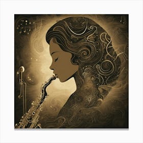 Saxophone Girl 1 Canvas Print