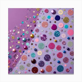 Glitter Confetti Canvas Print