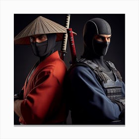 NINJA & SAMOURAI Canvas Print