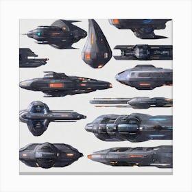 Spaceships 1 Canvas Print