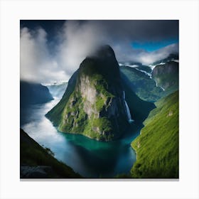 Fjord In Norway Canvas Print