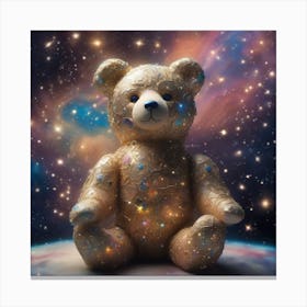 Teddy Bear In Space 15 Canvas Print