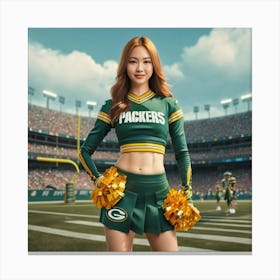 Packers Cheerleader Canvas Print