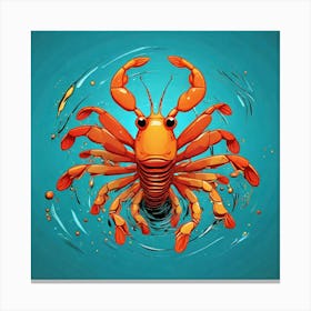 Crab Illustration Canvas Print