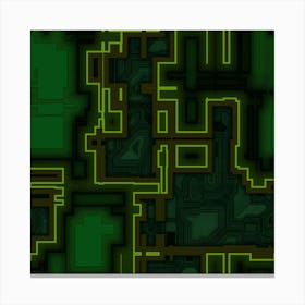 Seamless Pattern Texture Background Circuit 1 Canvas Print