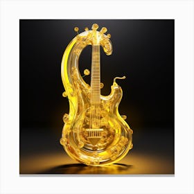 Golden Guitar Canvas Print