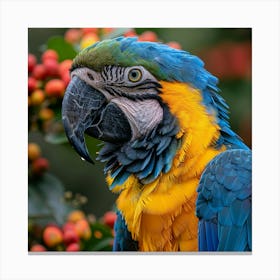 Blue And Yellow Macaw 3 Canvas Print