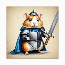 Knight Hamster 5 Canvas Print