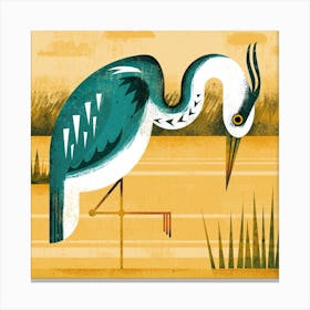 Heron Square Canvas Print