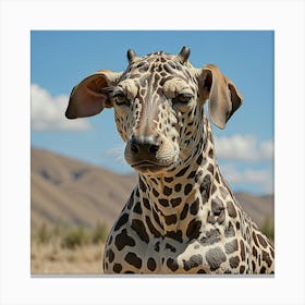 Part Dog Part Giraffe Hybrid Art Canvas Print