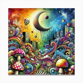 Psychedelic Mushroom Painting 7 Canvas Print