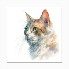 Mekong Bobtail Cat Portrait Canvas Print