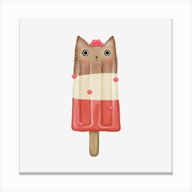 Ice Cream Cat Canvas Print