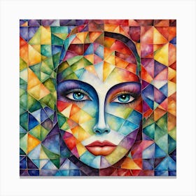 Abstract Of A Woman'S Face Canvas Print