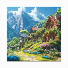 Fairy Village 2 Canvas Print