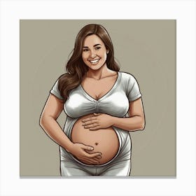 Pregnant Woman Canvas Print