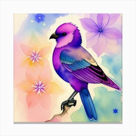 Purple Bird Canvas Print