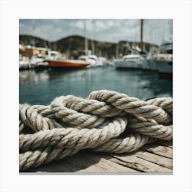 Yachts On A Dock Canvas Print