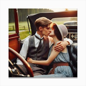 Dating Automotive Style-1928 ~Reimagined 12 Canvas Print