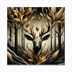 Deer In The Forest 3 Canvas Print