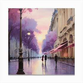 Paris At Dusk.2 1 Canvas Print