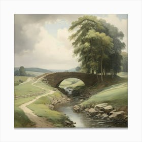 Landscape Bridge Huntingdon Valley Henry Lyman Sayen Canvas Print