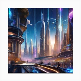 Futuristic City 1 Canvas Print