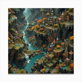 Fantasy Landscape Painting Canvas Print