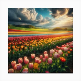 Tulip Field Canvas Print