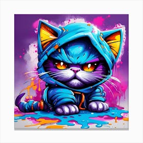 Graffiti Cat 1 Canvas Print