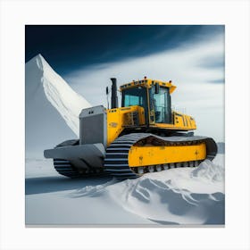 Buldozer Snow (12) Canvas Print
