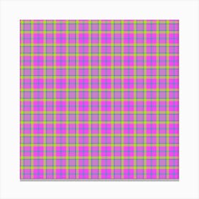 Pink And Yellow Plaid 1 Canvas Print