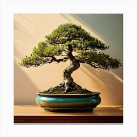 Firefly Elegant Bonsai Tree In A Tranquil Minimalist Design 40171 (2) Canvas Print