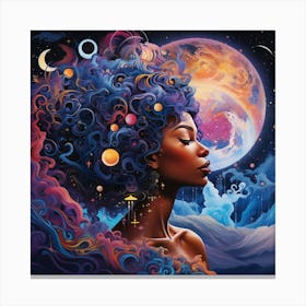 Afro-Cosmic Woman 1 Canvas Print