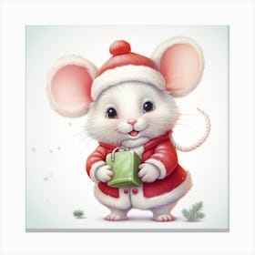 Santa Mouse 11 Canvas Print