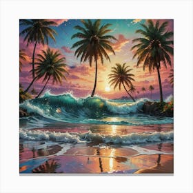 Tranquil Beach Canvas Print