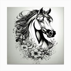 Horse Tattoo Canvas Print