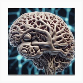 Brain In 3d 8 Canvas Print