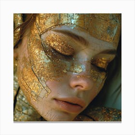 Gold Face Canvas Print